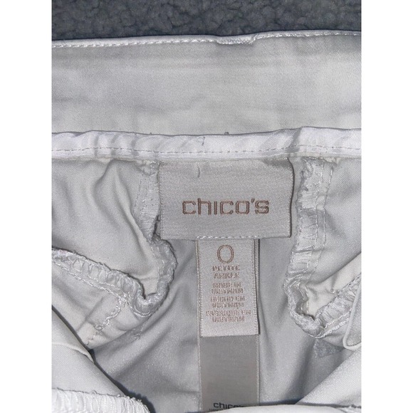 Chico's Petite Ankle Pants Skinny Petite 0 White Ankle Ruched Midi Adult Womens - Picture 3 of 11